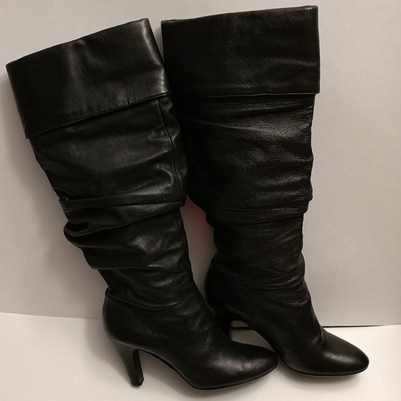 Jones New York tall leather slouch style boots - Picture 4 of 8